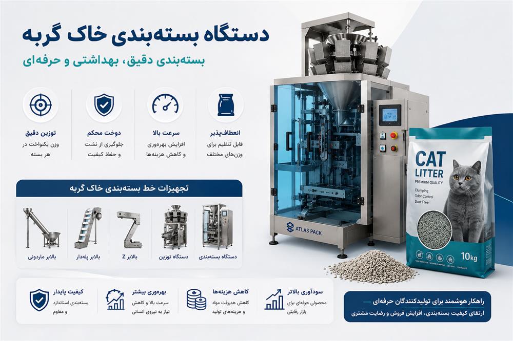تولید و بسته‌بندی خاک گربه